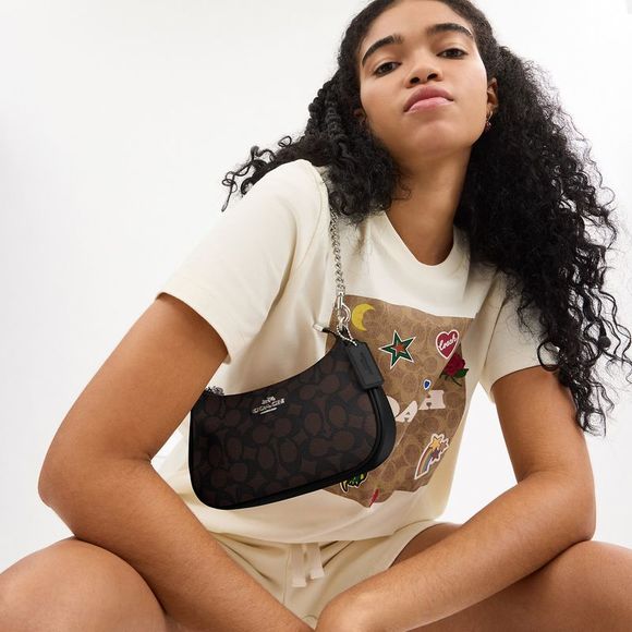 NWT Coach Outlet Teri Mini Crossbody Bag In Signature Canvas - Picture 6 of 7